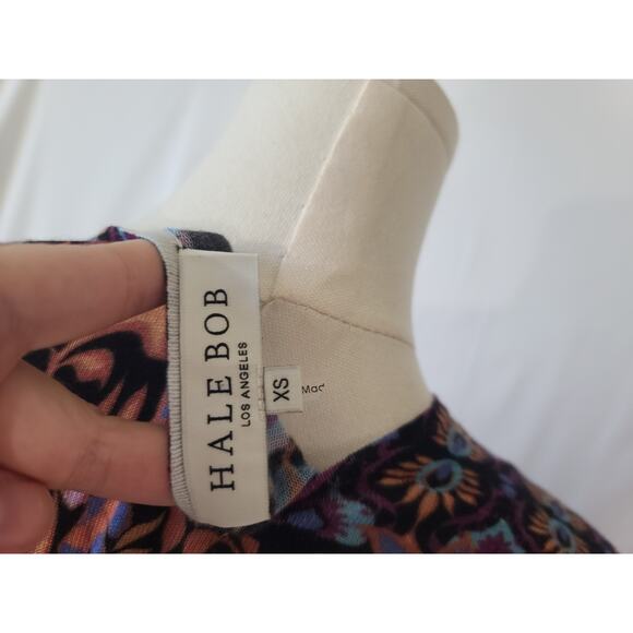 Hale Bob Designer Women's Black Floral V-Neck Monroe Sweater Top XS Super Soft! - Picture 8 of 8